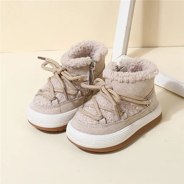 Mini Fashion™ - Rutschfeste Sohlen - Winterstiefel Beige / 18 (1-2 Jahr) | Pädagogisches Holzspielzeug von Mein Kleines Baby