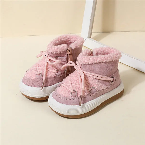 Mini Fashion™ - Rutschfeste Sohlen - Winterstiefel Rosa / 27 (5-6 Jahr) | Pädagogisches Holzspielzeug von Mein Kleines Baby