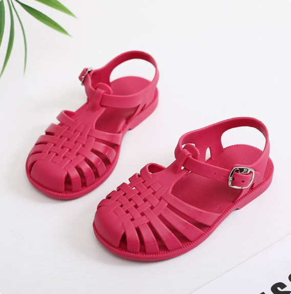 Mini Fashion™ - Sandalen (Badeschuhe) Rosa-rot / 27 (3-4 Jahre) | Pädagogisches Holzspielzeug von Mein Kleines Baby