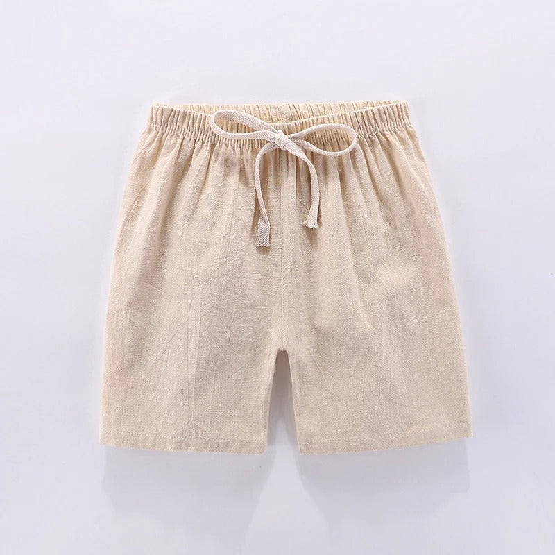 Mini Fashion™ - Schnelltrocknendes Material - Baumwolle-Leinen Short Beige / 100 ( 1 Jahr) | Pädagogisches Holzspielzeug von Mein Kleines Baby