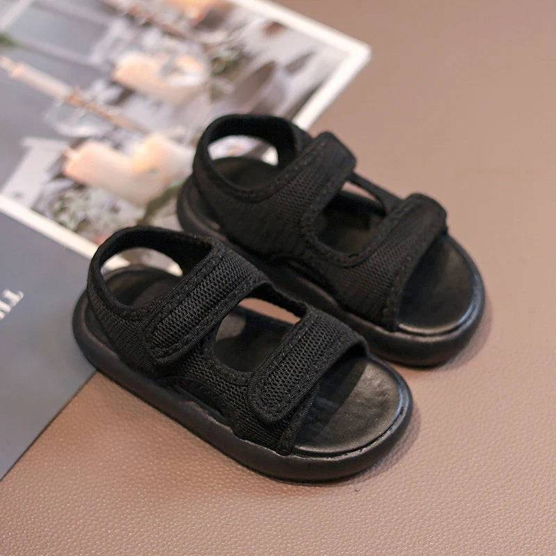 Mini Fashion™ - Stylischer Look - Kindersandalen Schwarz / 16 (2-3  Jahre) | Pädagogisches Holzspielzeug von Mein Kleines Baby