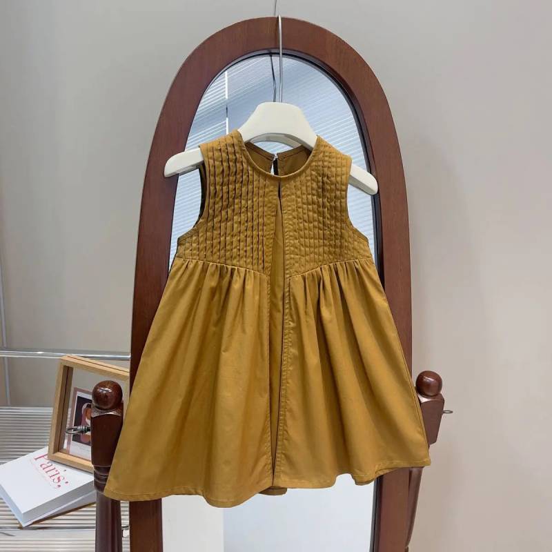 Mini Fashion™ - Stilvoll und elegant - Mädchenkleid Braun / 130 (5-6 Jahre) | Pädagogisches Holzspielzeug von Mein Kleines Baby