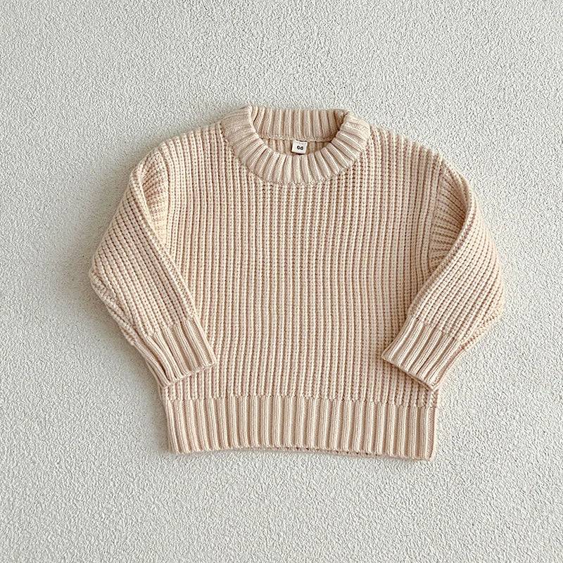 Mini Fashion™ - Superweicher Stoff - Strickpullover Aprikose / 104 (4 Jahr) | Pädagogisches Holzspielzeug von Mein Kleines Baby