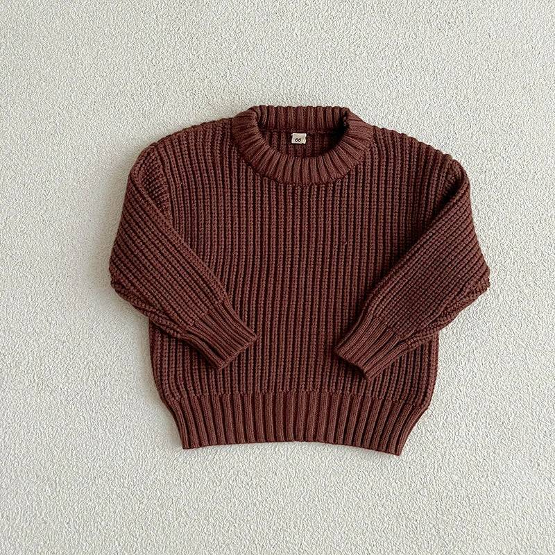 Mini Fashion™ - Superweicher Stoff - Strickpullover Braun / 92 (18 - 24 Monate) | Pädagogisches Holzspielzeug von Mein Kleines Baby