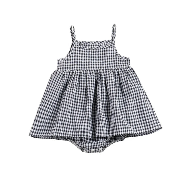 Mini Fashion™ - Vermeiden Sie Hitze im Sommer - Kleid-Strampler Schwarz / 90 (12-18 Monate) | Pädagogisches Holzspielzeug von Mein Kleines Baby