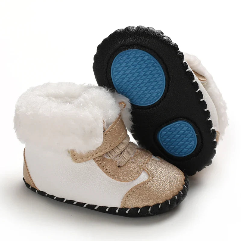 Mini Fashion™ - Verstellbarer Verschluss - Winterstiefel Gold / 20 (12-18 Monate) | Pädagogisches Holzspielzeug von Mein Kleines Baby