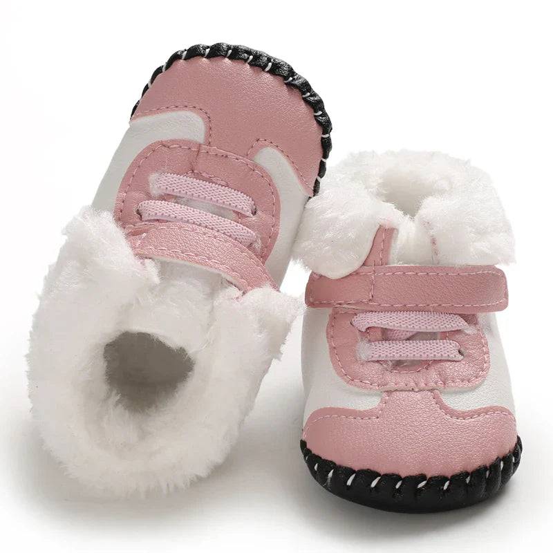 Mini Fashion™ - Verstellbarer Verschluss - Winterstiefel Rosa / 16 (0-6 Monate) | Pädagogisches Holzspielzeug von Mein Kleines Baby