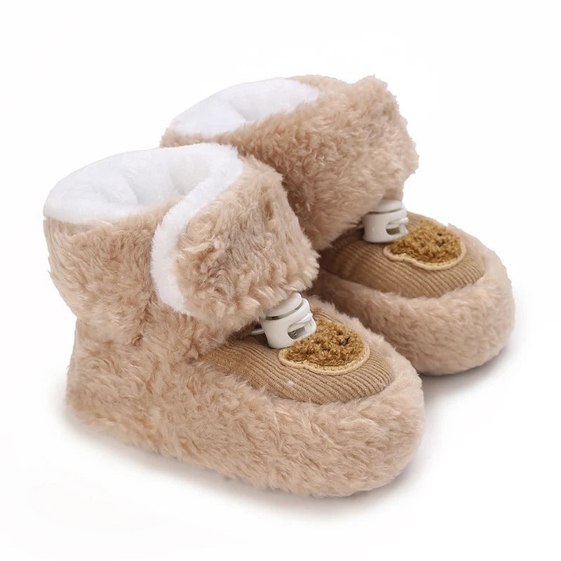 Mini Fashion™ - Warm&Bequem- Tierschuhe Braun - Bär / 16 (0-6 Monate) | Pädagogisches Holzspielzeug von Mein Kleines Baby