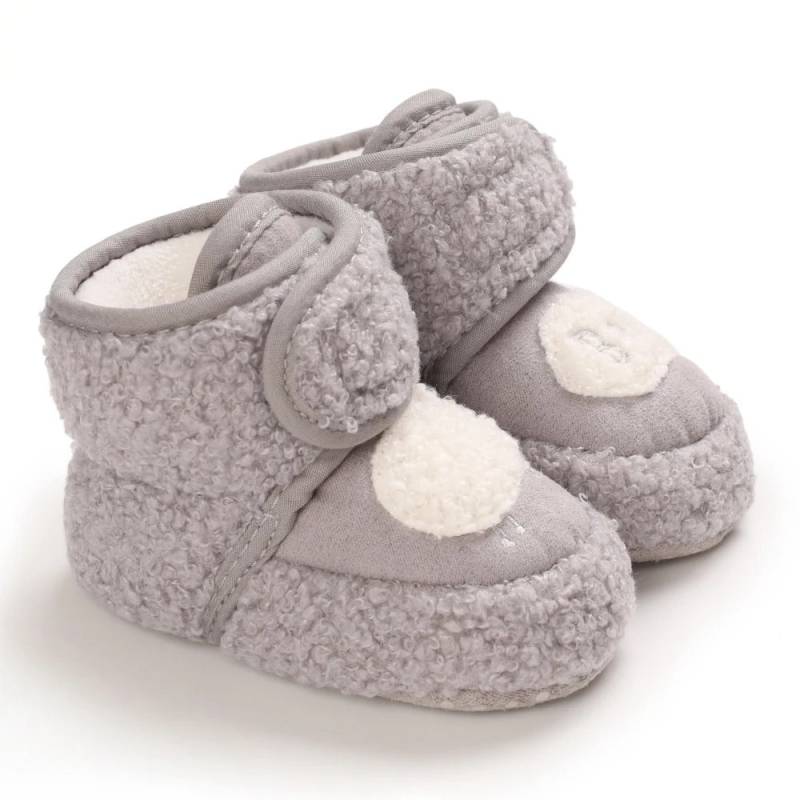 Mini Fashion™ - Warm&Bequem- Tierschuhe Dunkelgrau / 16 (0-6 Monate) | Pädagogisches Holzspielzeug von Mein Kleines Baby