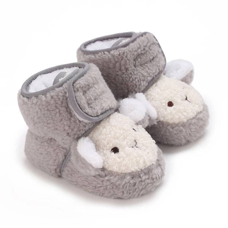 Mini Fashion™ - Warm&Bequem- Tierschuhe Grau - Schaf / 17 (6-12 Monate) | Pädagogisches Holzspielzeug von Mein Kleines Baby