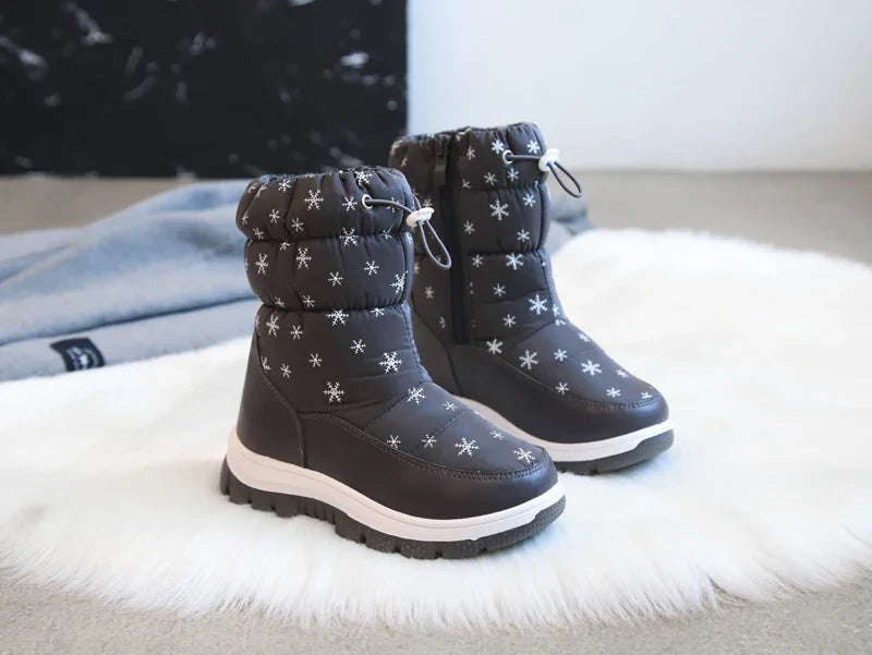 Mini Fashion™ - Warm und wasserdicht - Schneestiefel für Mädchen Schwarz / 32 (7-8 Jahre) | Pädagogisches Holzspielzeug von Mein Kleines Baby