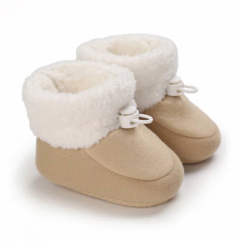 Mini Fashion™ - Warm&weich - Kinder-Winterstiefel Aprikose / 18 (6-12 Monate) | Pädagogisches Holzspielzeug von Mein Kleines Baby