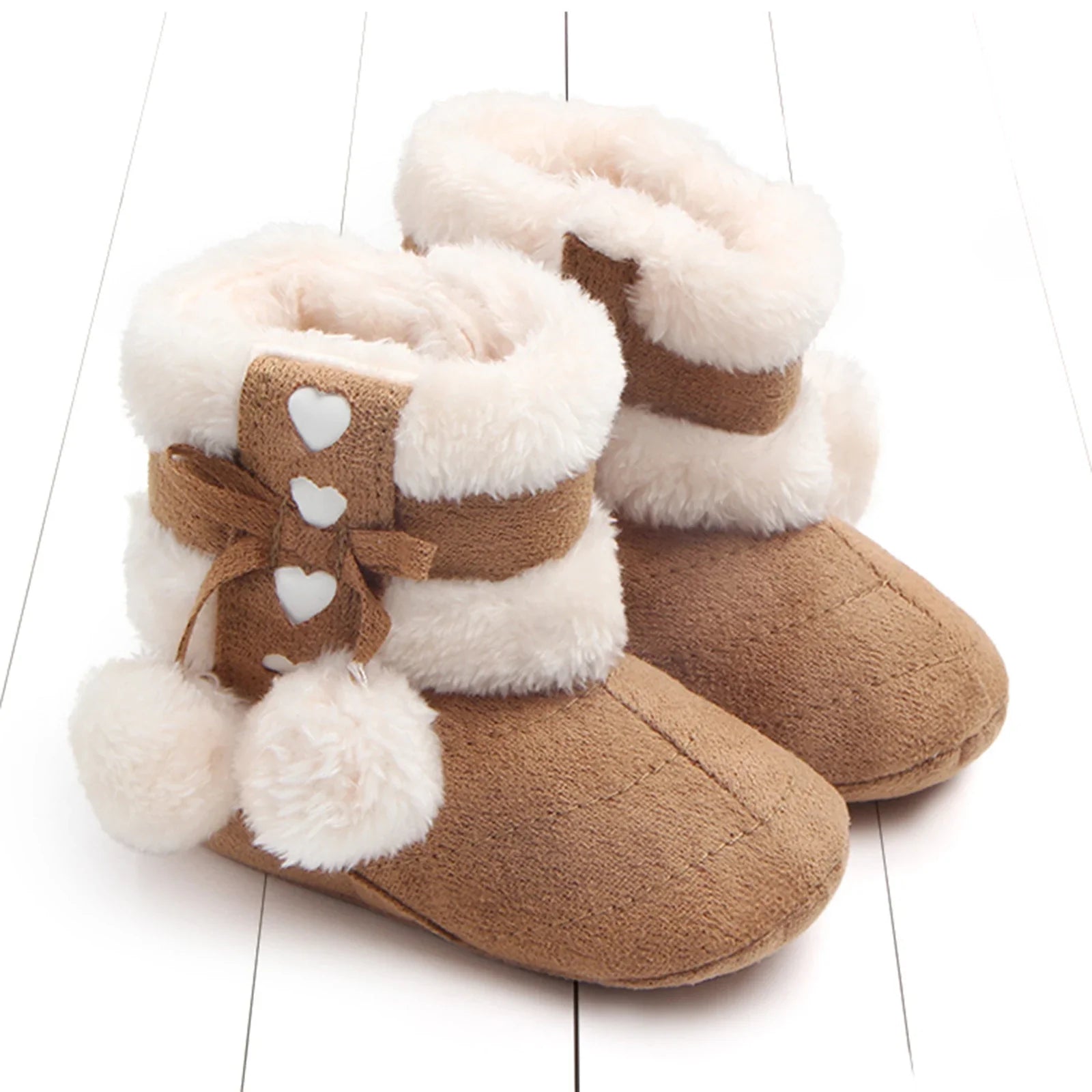 Mini Fashion™ - Warme Füße - Schneestiefel Braun / 18 (3-9 Monate) | Pädagogisches Holzspielzeug von Mein Kleines Baby