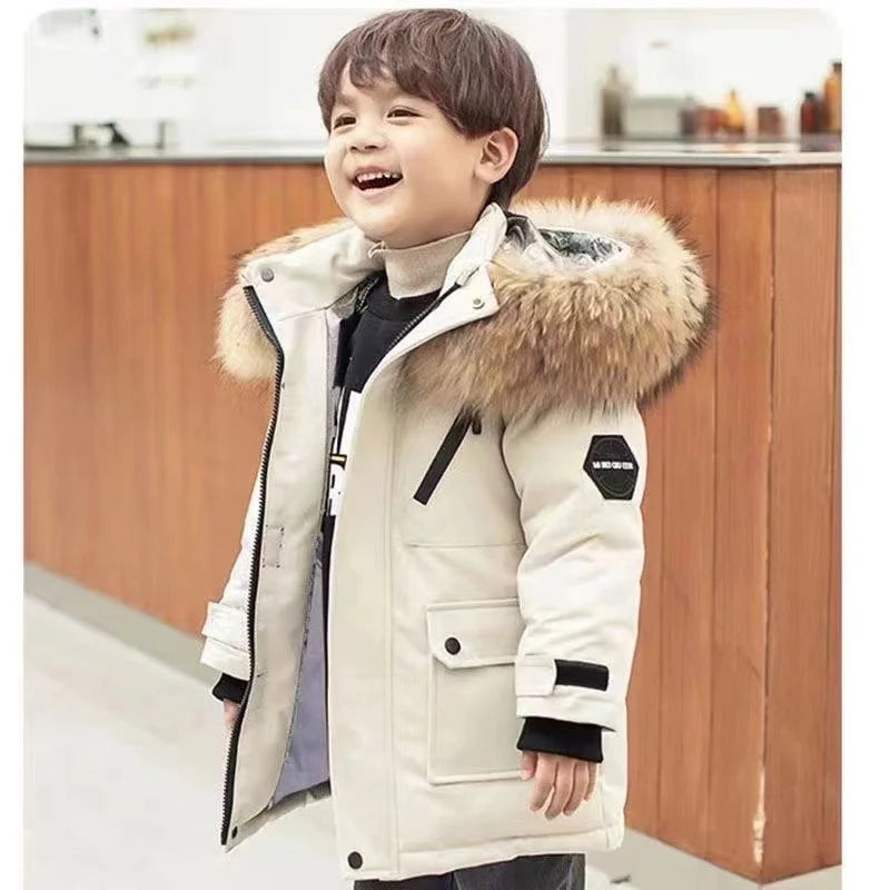 Mini Fashion™ - Wasserdicht&Warm - Wintermantel Weiß / 120 (5 Jahre) | Pädagogisches Holzspielzeug von Mein Kleines Baby