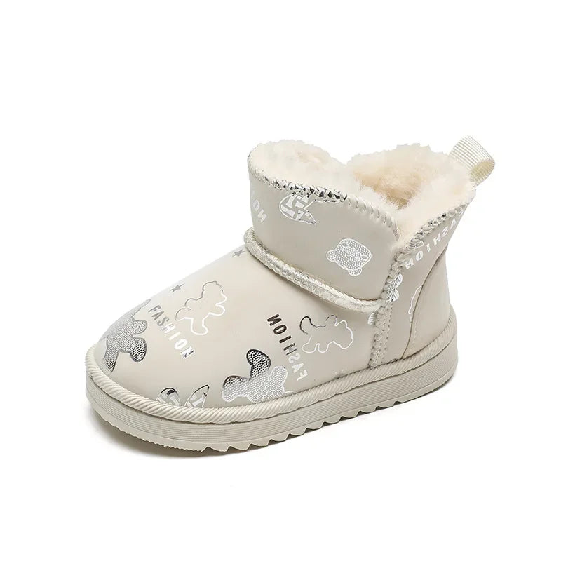 Mini Fashion™ - Wasserdichtes Design - Kinder Schneestiefel Fashion Print Beige / 29 (6-7 Jahr) | Pädagogisches Holzspielzeug von Mein Kleines Baby