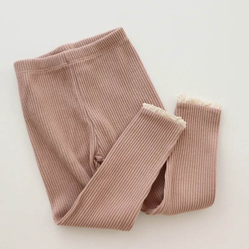 Mini Fashion™ - Weich und bequem - Leggings aus geripptem Stoff Rosa / 120 (4-5 Jahr) | Pädagogisches Holzspielzeug von Mein Kleines Baby