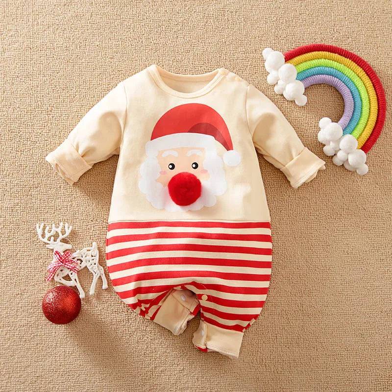 Mini Fashion™ - Weiches Material - Baby Weihnachtskostüm Beige Weihnachtsmann / 86 (12-18 Monate) | Pädagogisches Holzspielzeug von Mein Kleines Baby