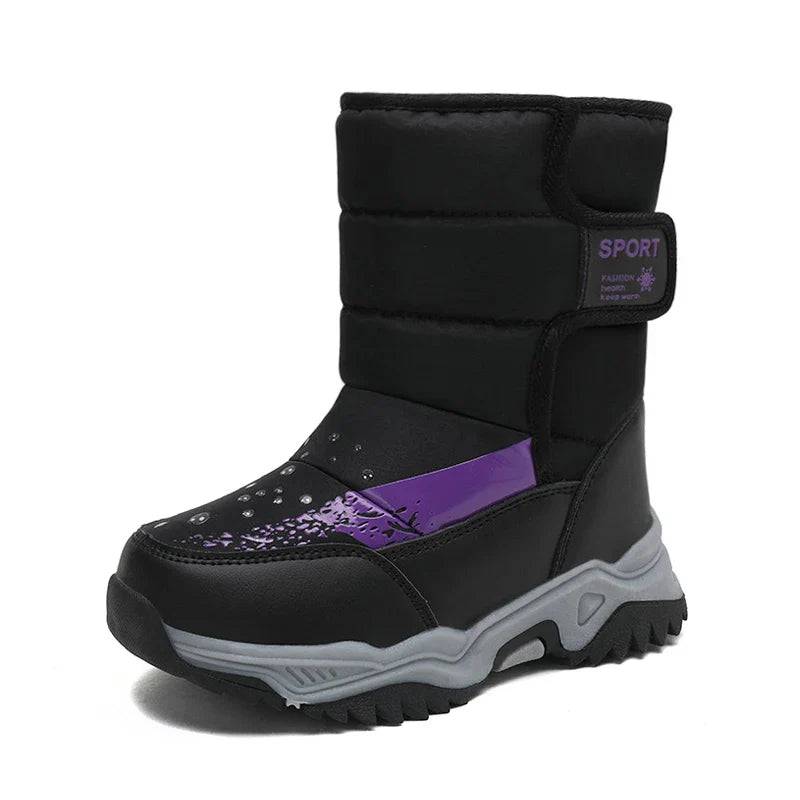 Mini Fashion™ - Weiches Plüsch-Futter - Winterstiefel Schwarz / 26 (2-3 Jahr) | Pädagogisches Holzspielzeug von Mein Kleines Baby