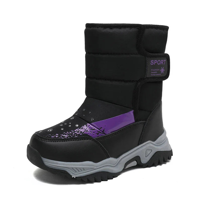 Mini Fashion™ - Weiches Plüsch-Futter - Winterstiefel Schwarz / 29 (4-5 Jahr) | Pädagogisches Holzspielzeug von Mein Kleines Baby