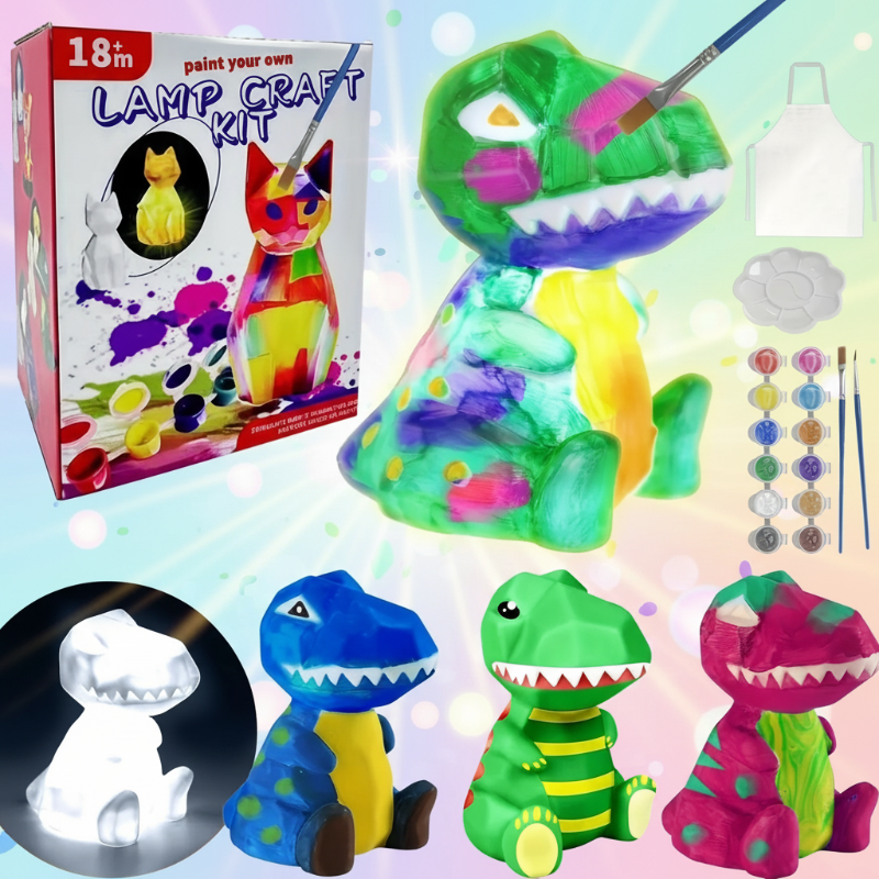 MiniCrafters – Kreativität & Lernen – DIY-Lampe „Tiere“-Malset Dinosaurier | Pädagogisches Holzspielzeug MiniCrafters – Kreativität & Lernen – DIY-Lampe „Tiere“-Malset Dinosaurier | Pädagogisches Holzspielzeug von Mein Kleines Baby