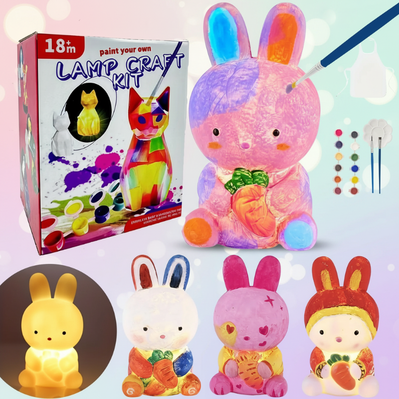 MiniCrafters – Kreativität & Lernen – DIY-Lampe „Tiere“-Malset Häschen | Pädagogisches Holzspielzeug MiniCrafters – Kreativität & Lernen – DIY-Lampe „Tiere“-Malset Häschen | Pädagogisches Holzspielzeug von Mein Kleines Baby