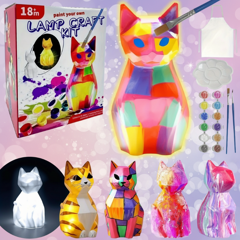 MiniCrafters – Kreativität & Lernen – DIY-Lampe „Tiere“-Malset Katze | Pädagogisches Holzspielzeug MiniCrafters – Kreativität & Lernen – DIY-Lampe „Tiere“-Malset Katze | Pädagogisches Holzspielzeug von Mein Kleines Baby