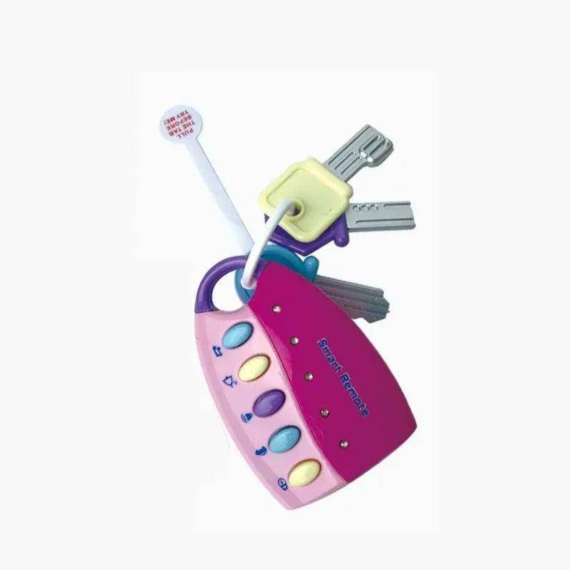 Musical Keys™ - Musikalischer Autoschlüssel - Babyspielzeug Rosa | Pädagogisches Holzspielzeug von Mein Kleines Baby