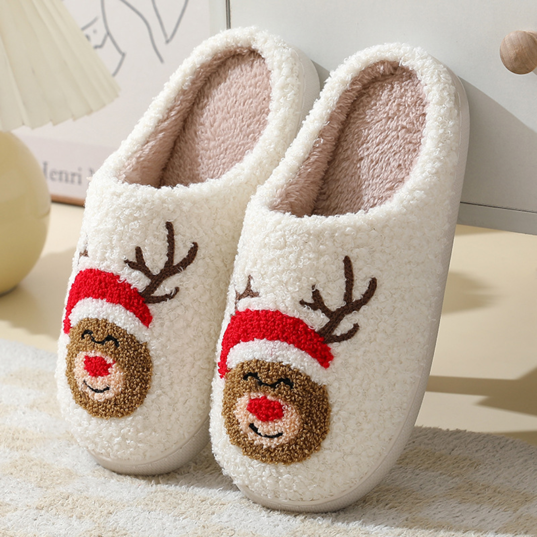 Northern Lights Kids - Warm&Festlich - Plüschgemusterte Weihnachtspantoffeln Rentier Weihnachtsmann / 42-43 | Pädagogisches Holzspielzeug Northern Lights Kids - Warm&Festlich - Plüschgemusterte Weihnachtspantoffeln Rentier Weihnachtsmann / 42-43 | Pädagogisches Holzspielzeug von Mein Kleines Baby