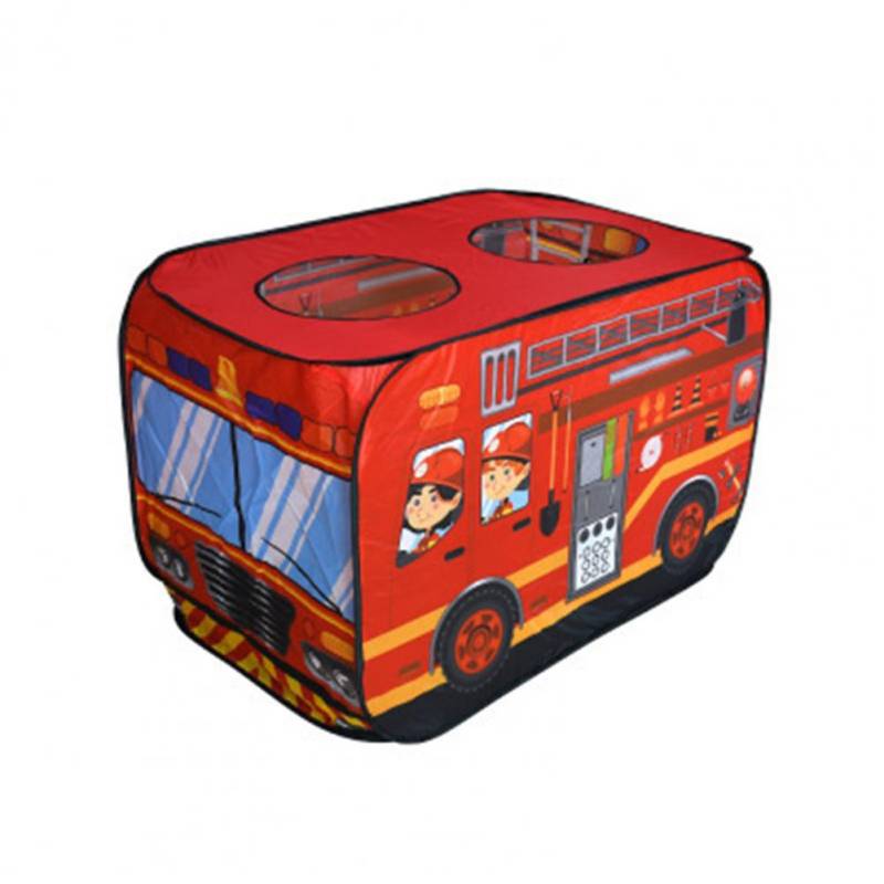 Play Tent™ - Stundenlanger Spaß - Spielzeugzelt Feuerwehrauto | Pädagogisches Holzspielzeug von Mein Kleines Baby