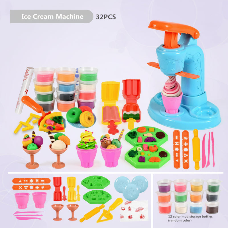 PlayDough Fun– Spielerisch&Kreativ– DIY-Knete-Spielset Eismaschine – 12 Farben – 32 Stück | Pädagogisches Holzspielzeug PlayDough Fun– Spielerisch&Kreativ– DIY-Knete-Spielset Eismaschine – 12 Farben – 32 Stück | Pädagogisches Holzspielzeug von Mein Kleines Baby