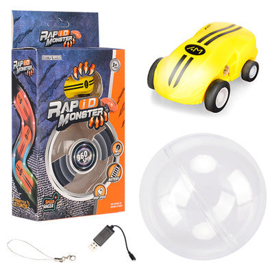 Pocket Cars™ - Strudel der Freude - Stunt-Spielzeugauto Gelb | Pädagogisches Holzspielzeug von Mein Kleines Baby