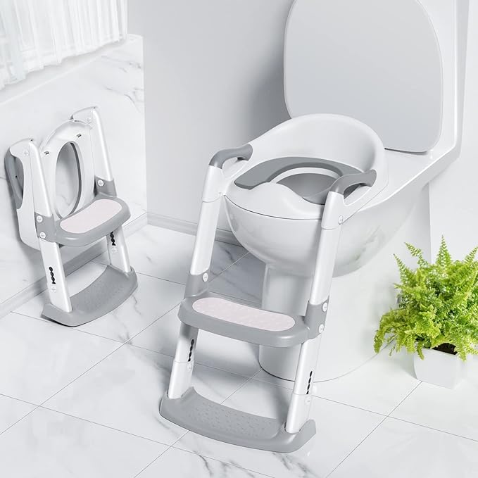 Potty Training Seat™ - Toilettentraining für die Kleinsten - Faltbares-Töpfchen Weiß | Pädagogisches Holzspielzeug von Mein Kleines Baby