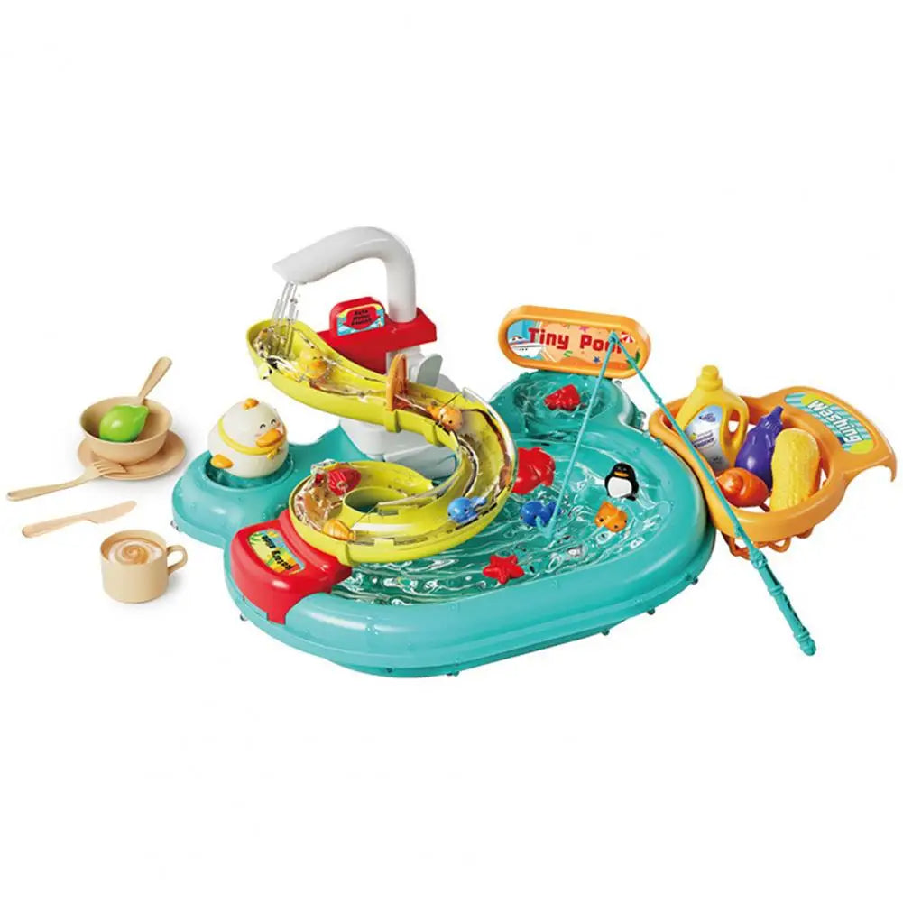 Pretend Play Kitchen™ - Wasserspaß für alle - Spielküchen-Set Grün | Pädagogisches Holzspielzeug von Mein Kleines Baby