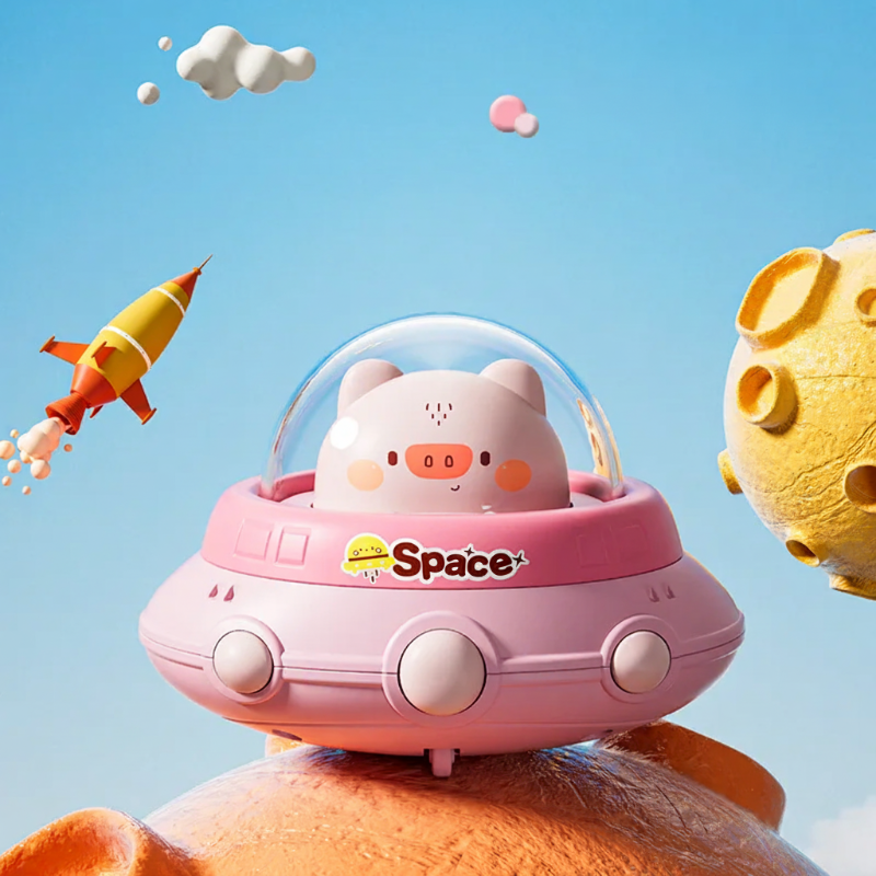 Push and Go UFO Toy – Motorik & Spiel – UFO Spielzeug Rosa Schwein | Pädagogisches Holzspielzeug Push and Go UFO Toy – Motorik & Spiel – UFO Spielzeug Rosa Schwein | Pädagogisches Holzspielzeug von Mein Kleines Baby