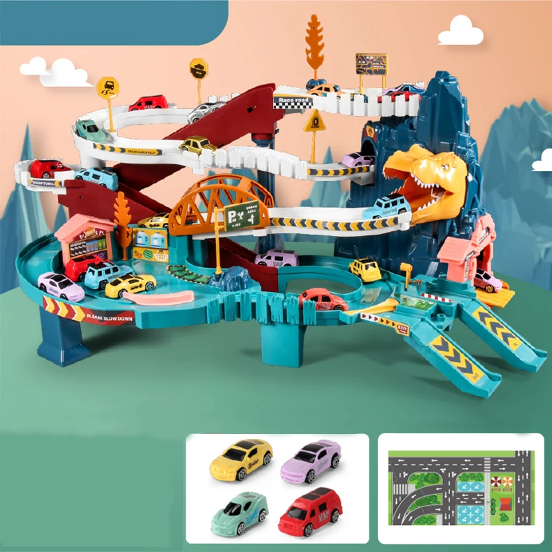 RaceTrack– Abenteuerlich&unterhaltsam– Autorennbahn Dinosaurier-Eisenbahn | Pädagogisches Holzspielzeug RaceTrack– Abenteuerlich&unterhaltsam– Autorennbahn Dinosaurier-Eisenbahn | Pädagogisches Holzspielzeug von Mein Kleines Baby