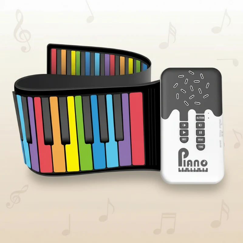 Roll-up Piano Keyboard– Kreativ&lehrreich– Zusammenklappbares Klavier Regenbogen | Pädagogisches Holzspielzeug Roll-up Piano Keyboard– Kreativ&lehrreich– Zusammenklappbares Klavier Regenbogen | Pädagogisches Holzspielzeug von Mein Kleines Baby