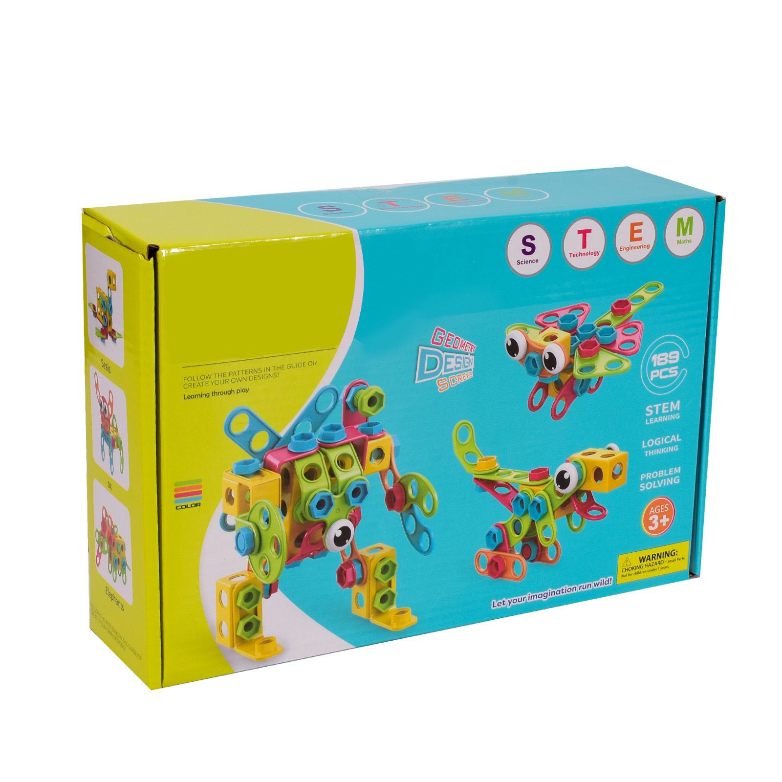 STEM Building Blocks™ - Spielerisch das technische Verständnis verbessern - Building Blocks 189 Stück - €59.95 | Pädagogisches Holzspielzeug von Mein Kleines Baby