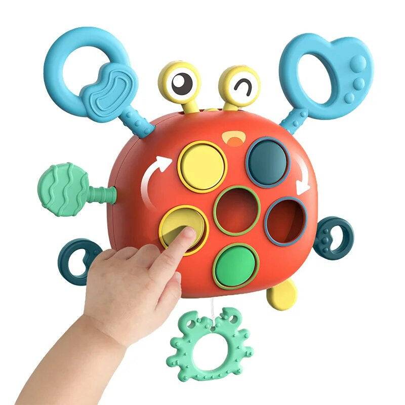 Sensory Crab™ - Zauberhafter Motor - Sensorisches Spielzeug | Pädagogisches Holzspielzeug von Mein Kleines Baby