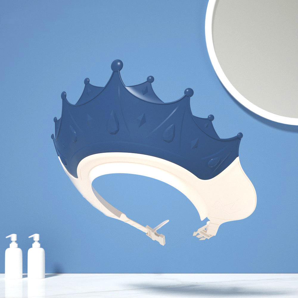 Shampoo Crown Cap™ - Keine Tränen mehr in der Badewanne - Badekappe Blau | Pädagogisches Holzspielzeug von Mein Kleines Baby