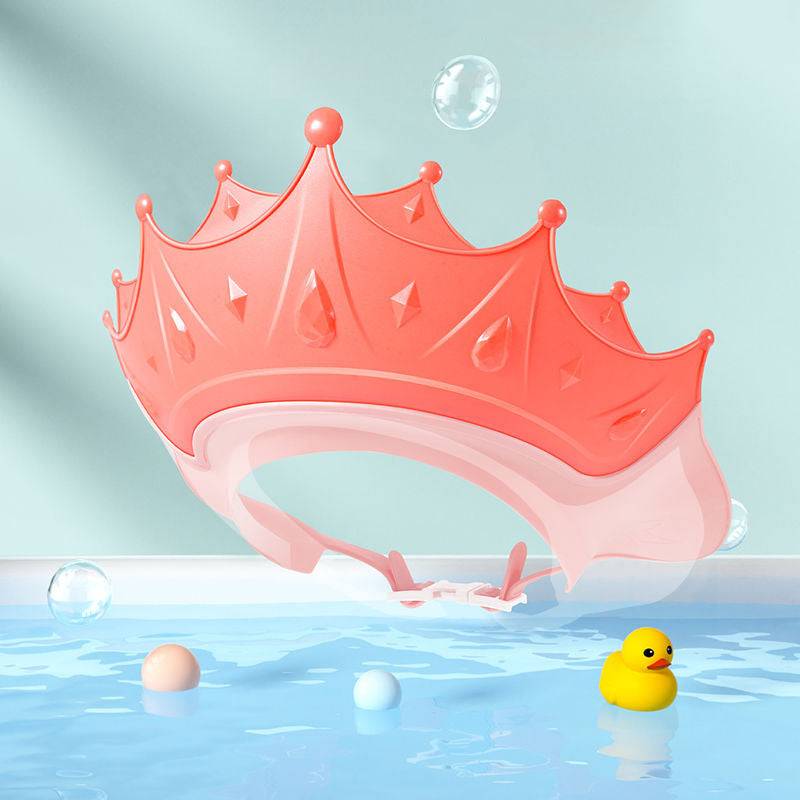 Shampoo Crown Cap™ - Keine Tränen mehr in der Badewanne - Badekappe Rosa | Pädagogisches Holzspielzeug von Mein Kleines Baby