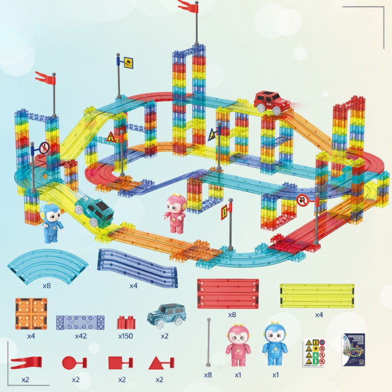 SmartTrack – Bauen & Spielen – Magnetische Kreativwege 240 Stück | Pädagogisches Holzspielzeug SmartTrack – Bauen & Spielen – Magnetische Kreativwege 240 Stück | Pädagogisches Holzspielzeug von Mein Kleines Baby