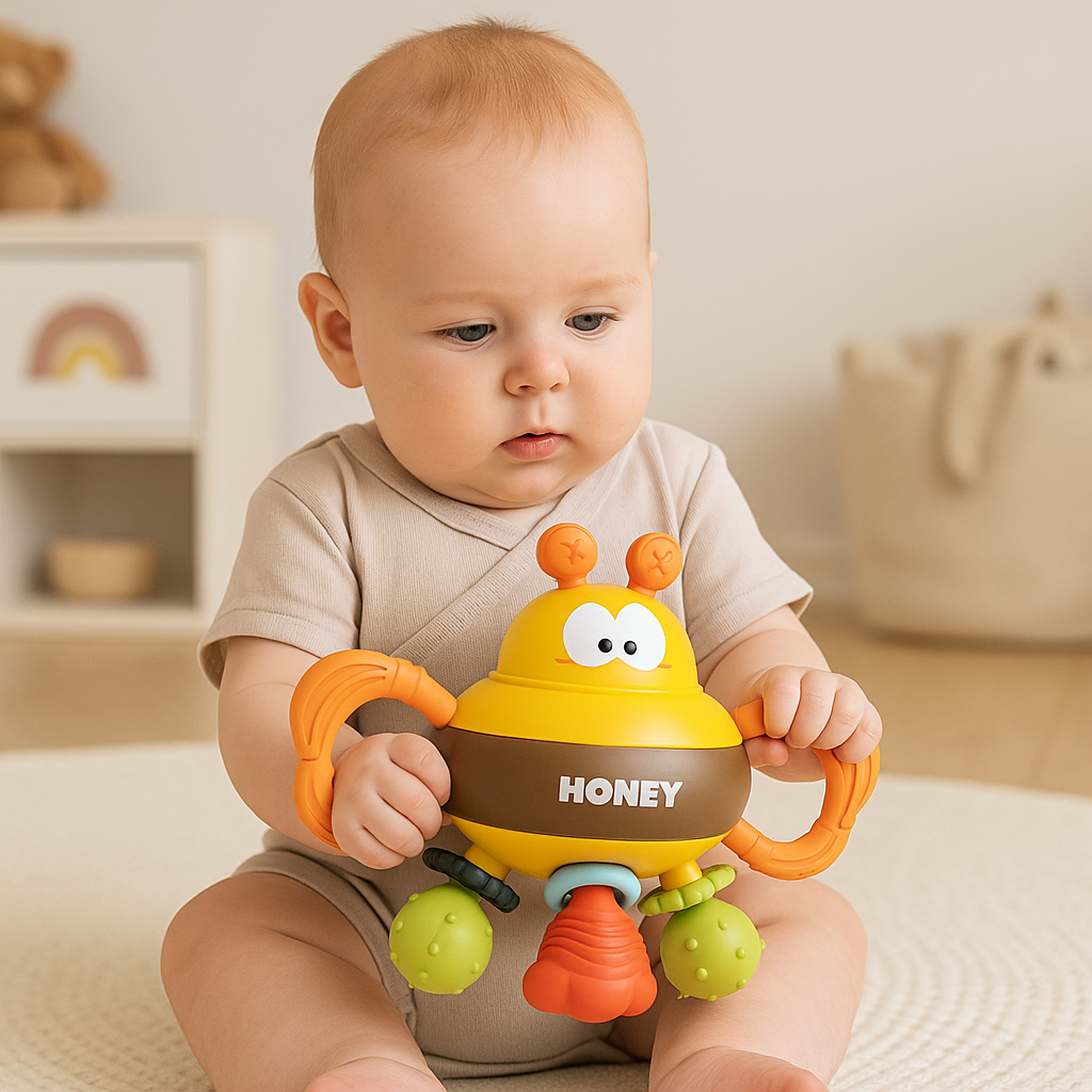 TinyHive – Sicher & Lehrreich – Rassel- & Beißball | Pädagogisches Holzspielzeug TinyHive – Sicher & Lehrreich – Rassel- & Beißball | Pädagogisches Holzspielzeug von Mein Kleines Baby