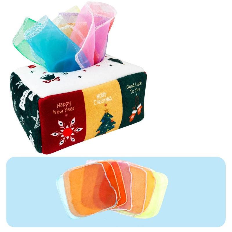 Tissue Box Toy™ - Magische Taschentücher aus der Box - Spielzeug Taschentuchbox Weihnachten | Pädagogisches Holzspielzeug von Mein Kleines Baby