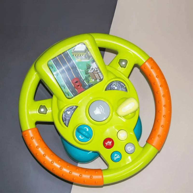 Toy Steering Wheel™ - Mini-Lenkrad, Maxi Fun - Spielzeug-Lenkrad Grün | Pädagogisches Holzspielzeug von Mein Kleines Baby