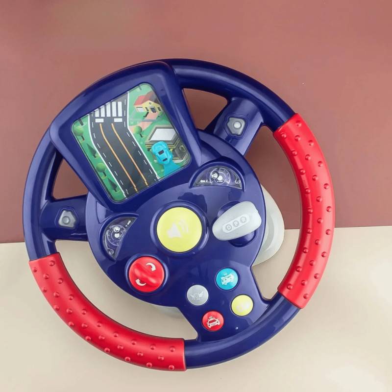 Toy Steering Wheel™ - Mini-Lenkrad, Maxi Fun - Spielzeug-Lenkrad Lila | Pädagogisches Holzspielzeug von Mein Kleines Baby