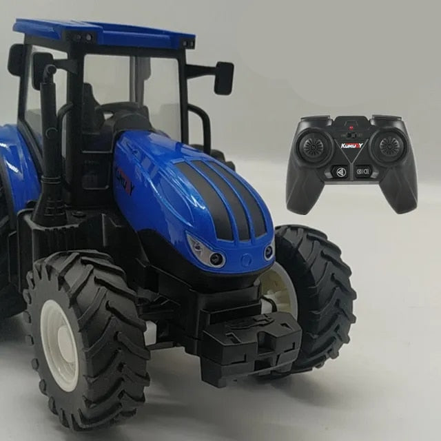 Tractor Ride™ - Entdecken Sie das Landleben - RC Tractor Blau | Pädagogisches Holzspielzeug von Mein Kleines Baby