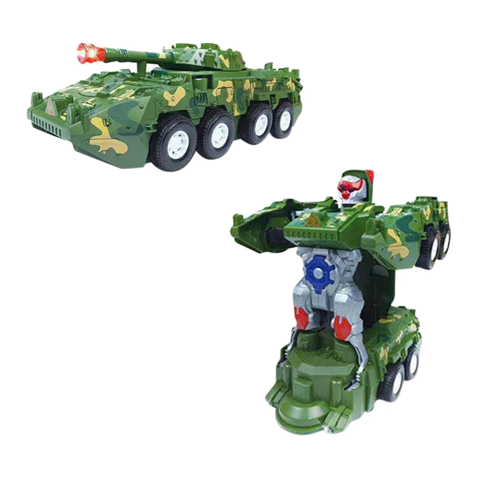 Transformer Car™ - Transformieren und Antreiben - Spielzeugauto Grüner Panzer mit Rädern und Transformator | Pädagogisches Holzspielzeug von Mein Kleines Baby