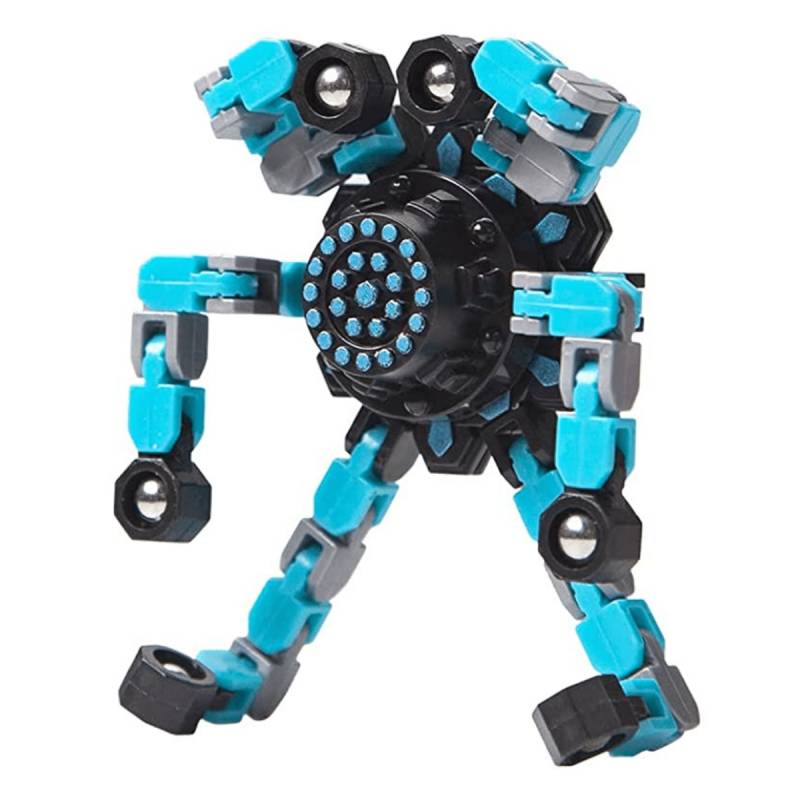 Transformierbarer Fidget Spinner™ | Ein Fidget Spinner wie kein anderer - Fidget Spielzeug Blau | Pädagogisches Holzspielzeug von Mein Kleines Baby
