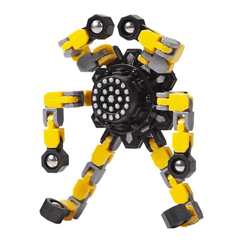 Transformierbarer Fidget Spinner™ | Ein Fidget Spinner wie kein anderer - Fidget Spielzeug Gelb | Pädagogisches Holzspielzeug von Mein Kleines Baby