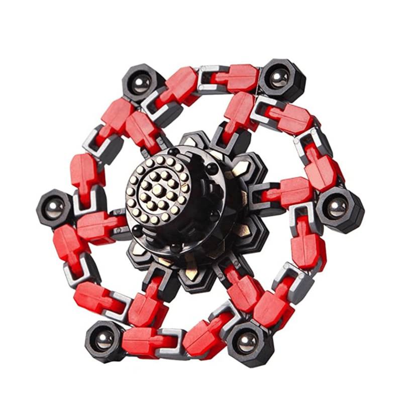 Transformierbarer Fidget Spinner™ | Ein Fidget Spinner wie kein anderer - Fidget Spielzeug Rot | Pädagogisches Holzspielzeug von Mein Kleines Baby